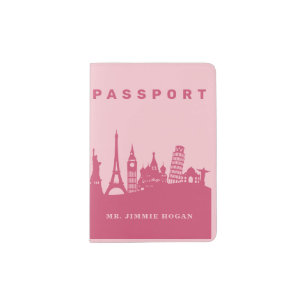 Your Logo Business Barcode   Modern Landmark Passport Holder