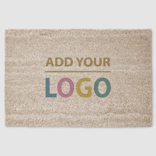 Your Logo Business Brand Modern Fiber Doormat