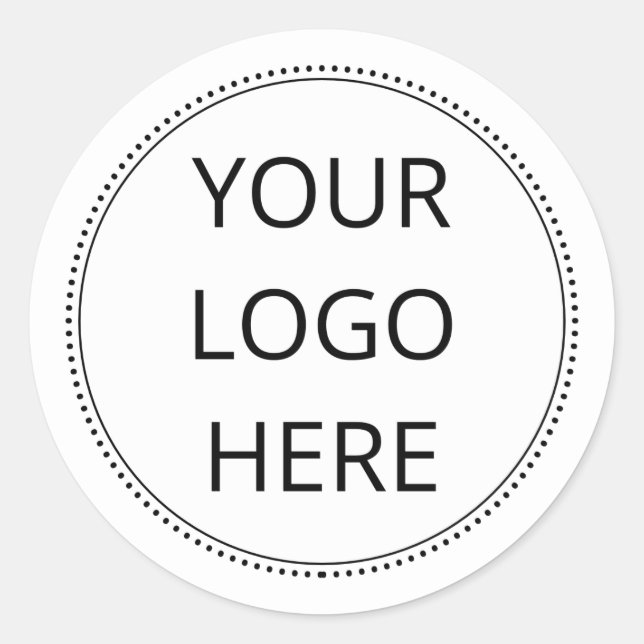 Your Logo Business Classic Round Sticker (Front)