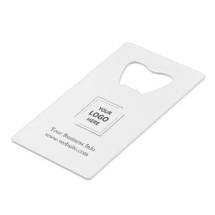 Your Logo Business Corporate Modern Minimalist Credit Card Bottle Opener