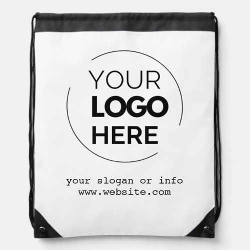 Your Logo  Business Corporate Modern Minimalist Drawstring Bag
