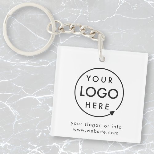 Your Logo  Business Corporate Modern Minimalist Keychain