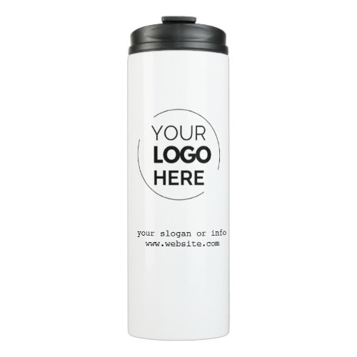 Your Logo  Business Corporate Modern Minimalist Thermal Tumbler