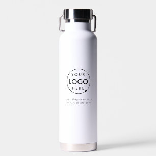 Your Logo Business Corporate Modern Minimalist Water Bottle