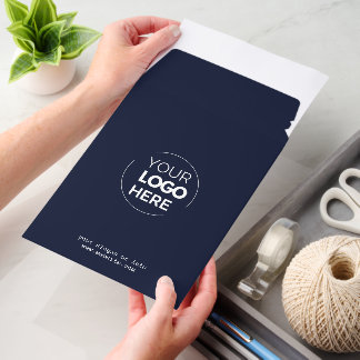 Your Logo | Business Corporate Modern Navy Envelope Mailers