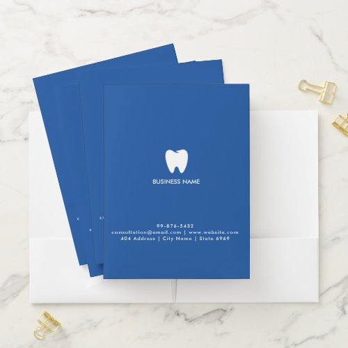 Your Logo  Business Dentist Modern Minimalist Pocket Folder