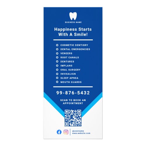 Your Logo  Business Dentist Modern Minimalist Rack Card