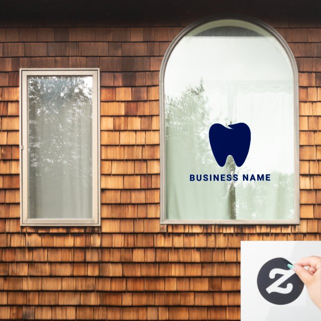 Your Logo | Business Dentist Modern Minimalist Window Cling (Home Window)
