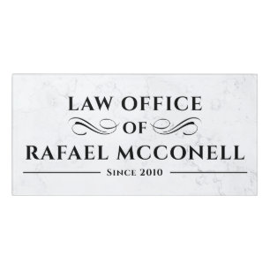 Your Logo Business Law Office Marble Door Sign