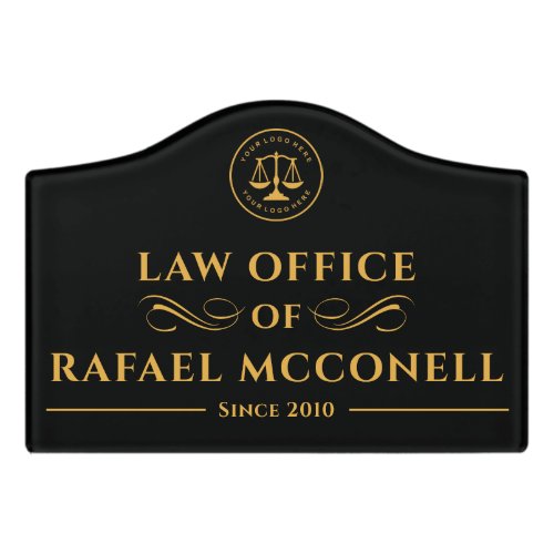 Your Logo Business  Law Office Royal Door Sign