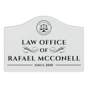 Your Logo Business   Law Office Royal Door Sign