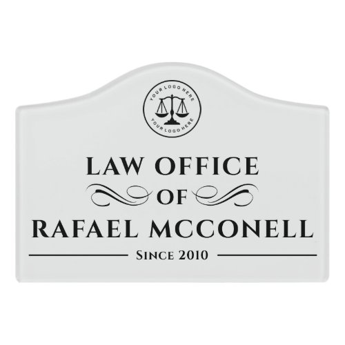 Your Logo Business  Law Office Royal Door Sign