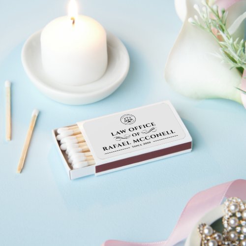 Your Logo Business  Law Office Royal Matchboxes