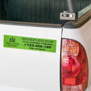 Your Logo Business   Lawn Care Service Bumper Sticker