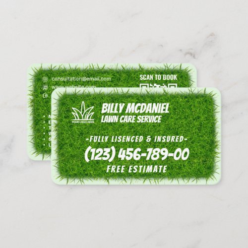 Your Logo Business  Lawn Care Service Business Card