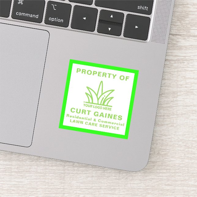 Your Logo Business | Lawn Care Service Property Sticker (Detail)