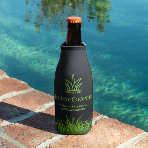 Your Logo Business  Lawn Care Service Qoutes Bottle Cooler