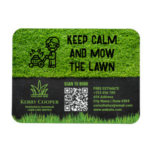 Your Logo Business Lawn Care Service Qoutes Magnet