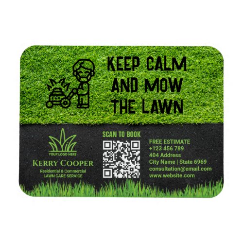 Your Logo Business  Lawn Care Service Qoutes Magnet