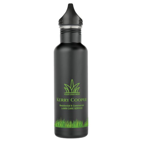 Your Logo Business  Lawn Care Service Qoutes Stainless Steel Water Bottle