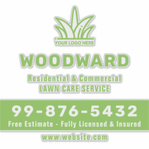 Your Logo Business   Lawn Care Service Sticker