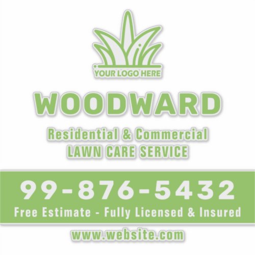 Your Logo Business  Lawn Care Service Sticker