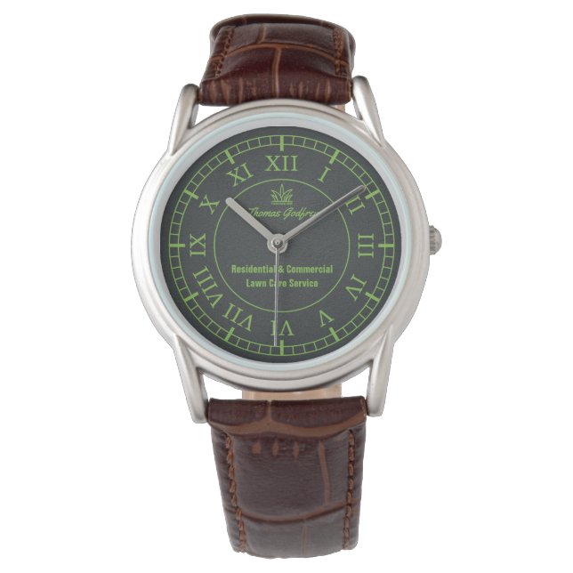 Your Logo Business | Lawn Care Service Watch (Front)