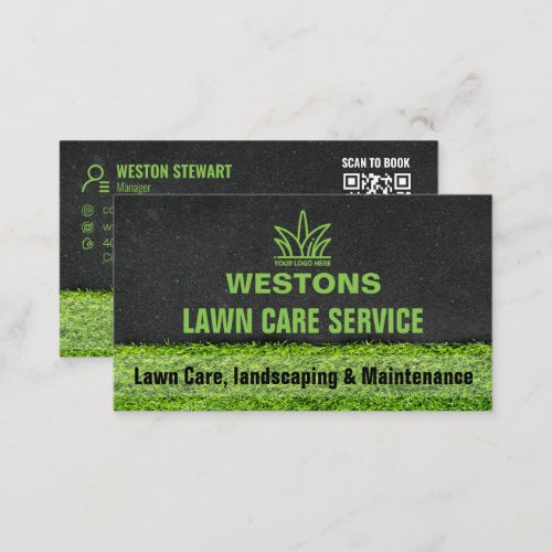 Your Logo Business  Lawncare Service Social Media Business Card