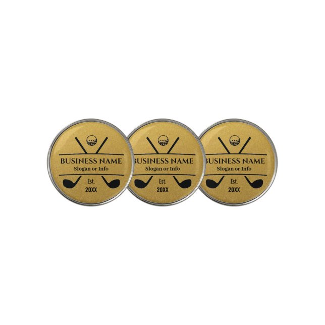 Your Logo Business | Minimalist Golf Club Custom Ball Marker (3 Up)