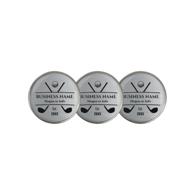 Your Logo Business | Minimalist Golf Club Custom Golf Ball Marker (3 Up)