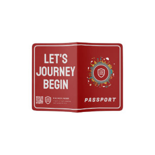 Your Logo Business   Modern Barcode Quotes  Passport Holder