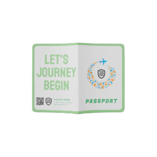 Your Logo Business   Modern Barcode Quotes  Passport Holder
