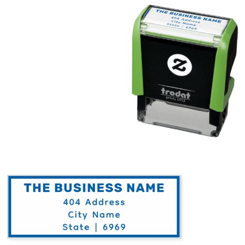 Your Logo Business  Modern Simple Return Address Self_inking Stamp