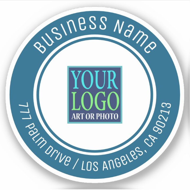 Your Logo, Business Name, Address, or Any Text Sticker (Front)