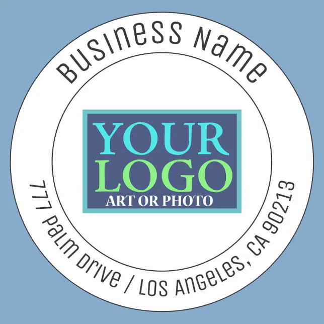 Your Logo, Business Name, Address, or Any Text Sticker | Zazzle