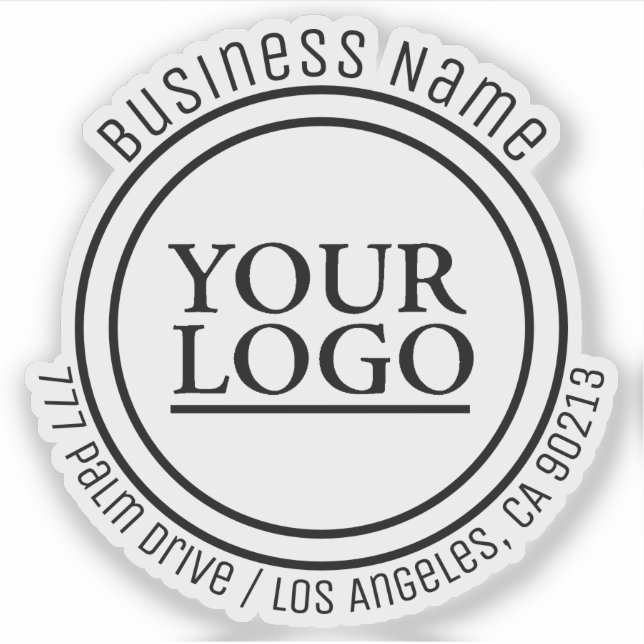 Your Logo, Business Name, Address, or Your Text Sticker (Front)