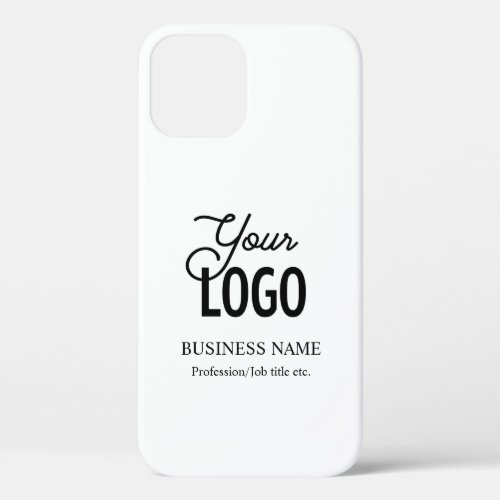 Your Logo  Business Name Etc Customizable Text iPhone 12 Case