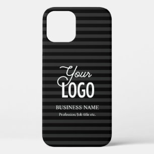 Your Logo & Business Name Etc. Customizable Text iPhone 12 Case