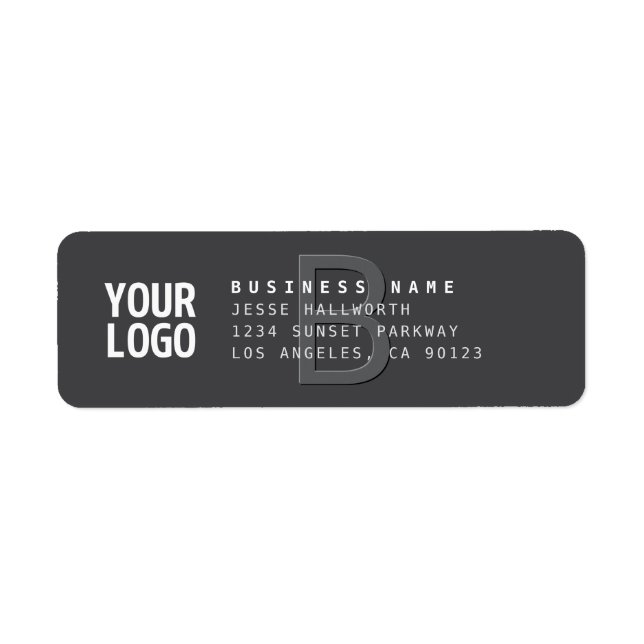 Your Logo, Business Name & Monogram  Label (Front)