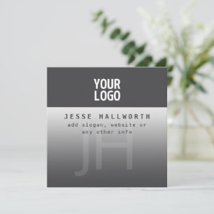 Your Logo, Business Name & Monogram Note Card