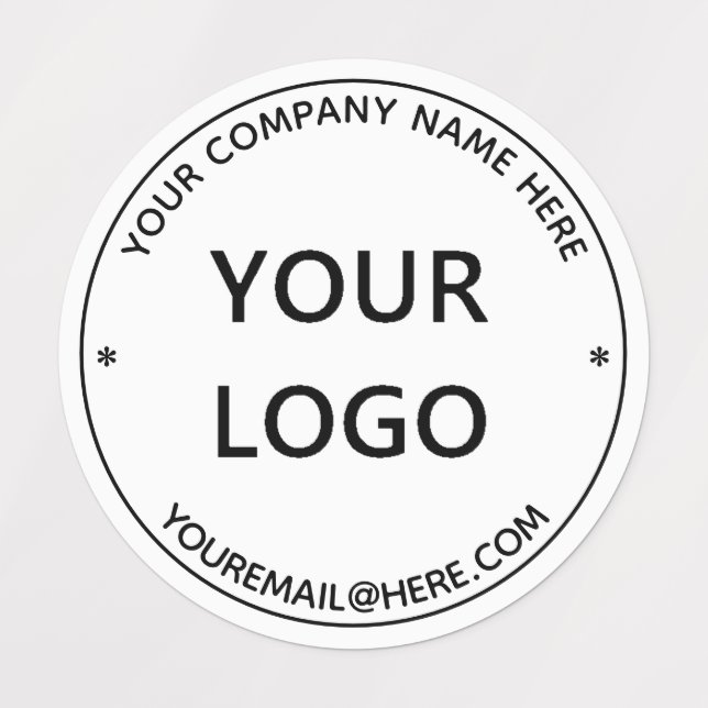 Your Logo Business Name Personalized Promotional Labels (Design 1)
