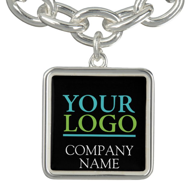 Your Logo, Business Name Promo, DIY, Black Bracelet (Design)
