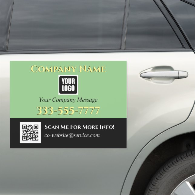 Your Logo Business Name Promo Messages, Sage Vs 2 Car Magnet (In Situ)