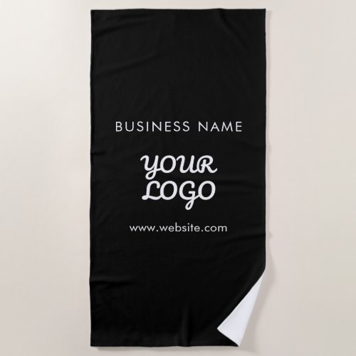 Your Logo Business Name  Slogan or Website Beach Towel