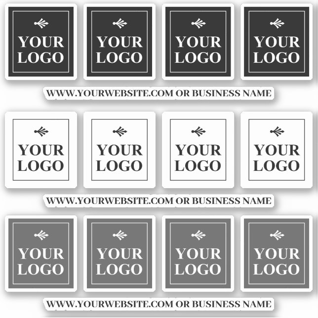 Your Logo & Business Name Template Sticker (Front)