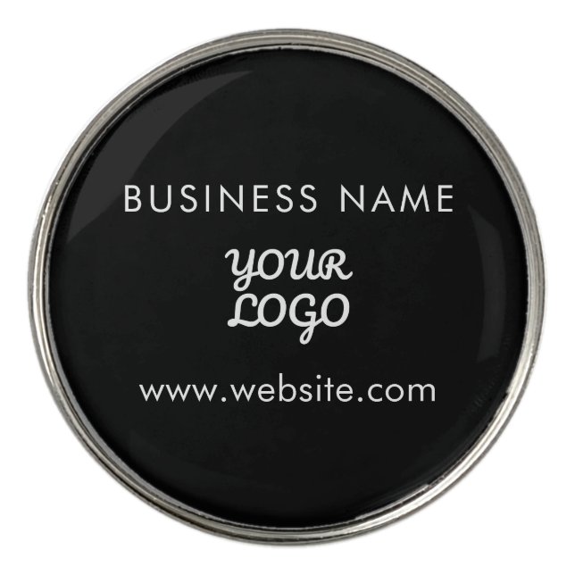Your Logo Business Name & Website Golf Ball Marker (Front)