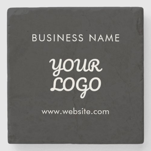 Your Logo Business Name  Website or Slogan Stone Coaster