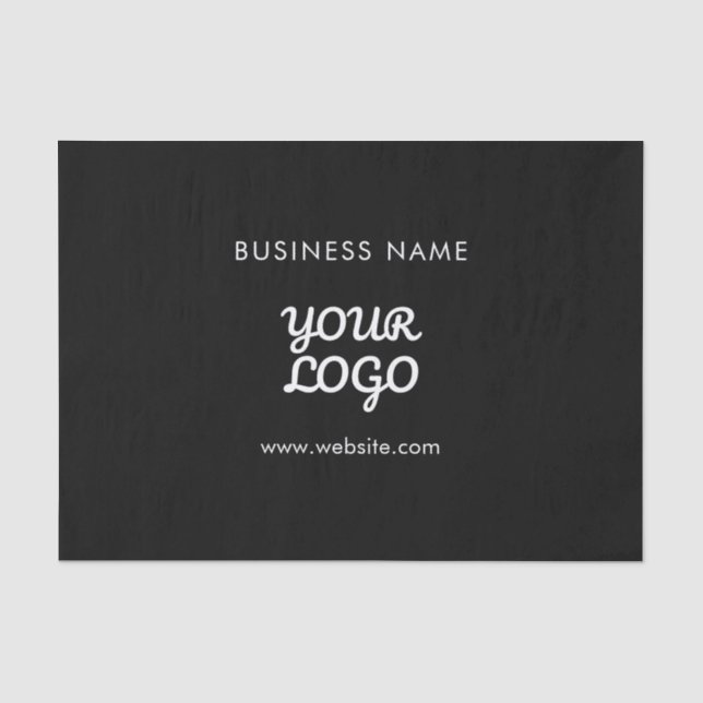 Your Logo Business Name & Website or Slogan  Tissue Paper (Front)