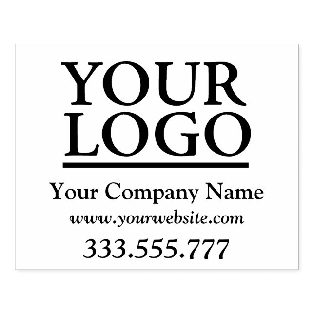 Your Logo, Business Name, Website, Phone Rubber St Rubber Stamp (Imprint)