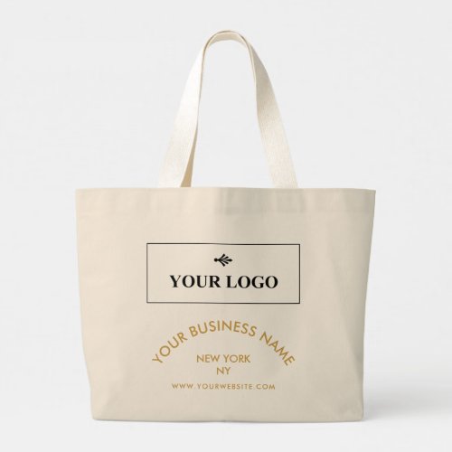 Your Logo Business Name Website Promotional Large Tote Bag